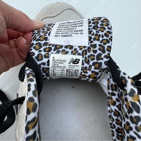 New Balance Women's 515 Sneaker Nimbus Cloud/Black/White leopard size 11 - Picture 7 of 7